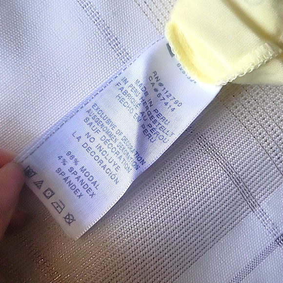 EUC True Religion yellow V-neck shirt - Picture 6 of 8